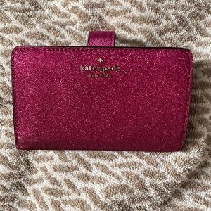 Kate spade hot pink sparkle wallet